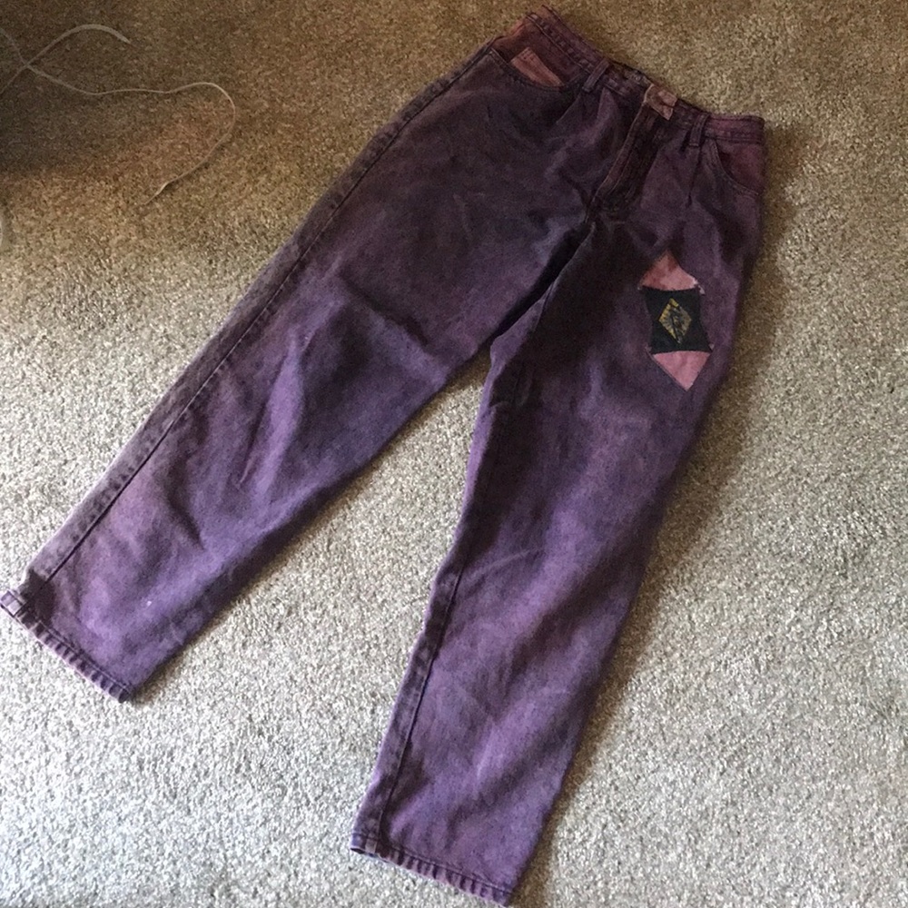 Vintage Purple Acid Wash Jeans